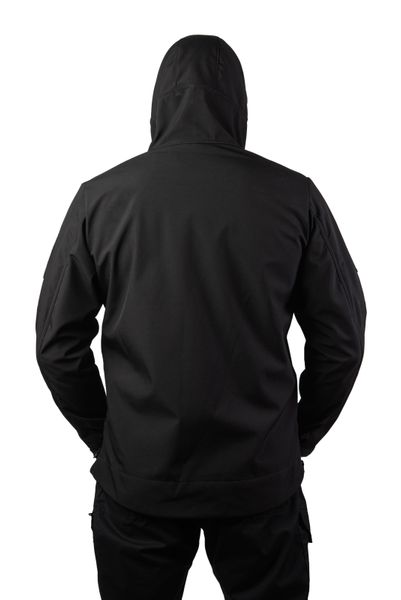 Тактическая куртка SMILO soft shell black S 1014 фото