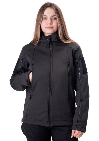 Тактическая куртка SMILO soft shell black W 1000_1 фото