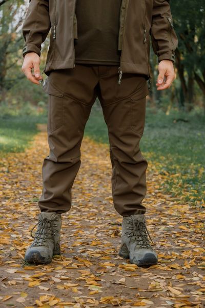 Тактические штаны SMILO cargo softshell olive XS 10007 фото