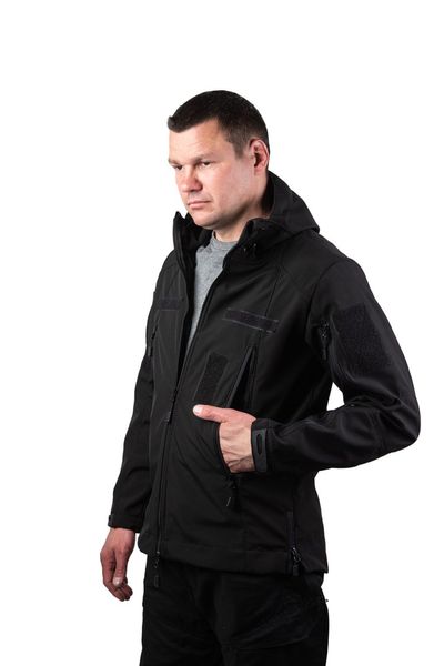 Тактическая куртка SMILO soft shell black XS AN107 фото