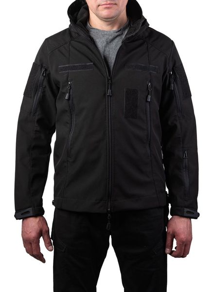 Тактическая куртка SMILO soft shell black XS AN107 фото